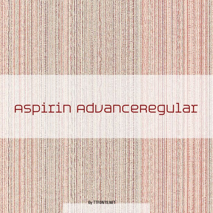 Aspirin AdvanceRegular example